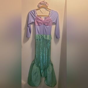 California Costumes Kids Mermaid Pull Over Dress With Headband Size Medium 8-10